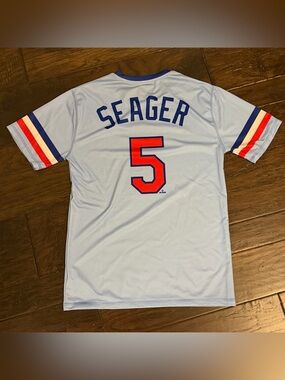 Texas rangers Corey Seager youth kids shirt light blue cooperstown collection